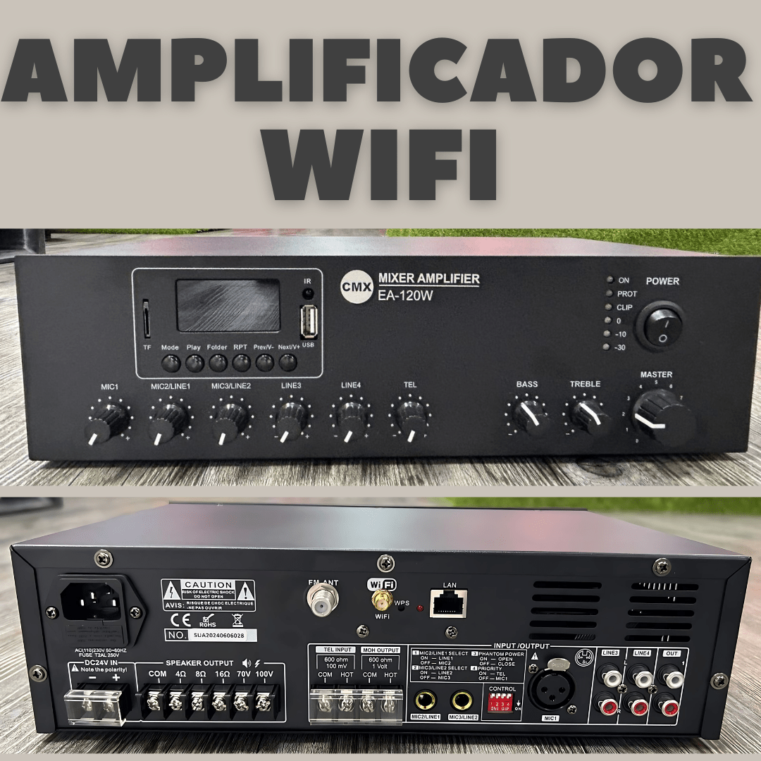 Amplificador WiFi inteligente de 120W – CMX EA-120W - LA CASA DEL TELEFONO