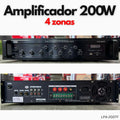 Amplificador de audio 200W 4 zonas 70V / 100V Bluetooth LPA-200TF