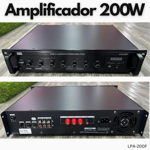 amplificador de audio 200w para voceo y musica
