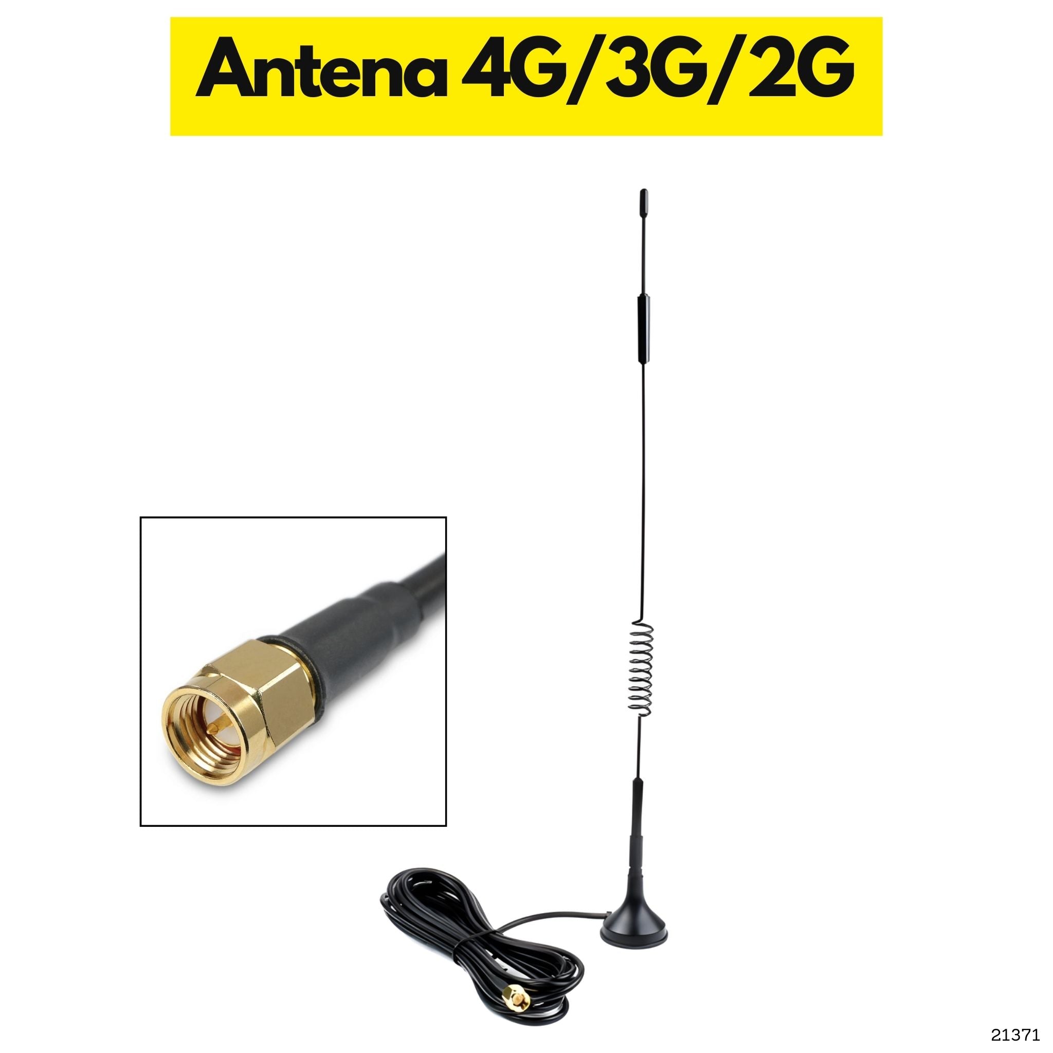 Antena 4G de alta ganancia SMA para exterior con base magnética y protección IP65 en Panamá 