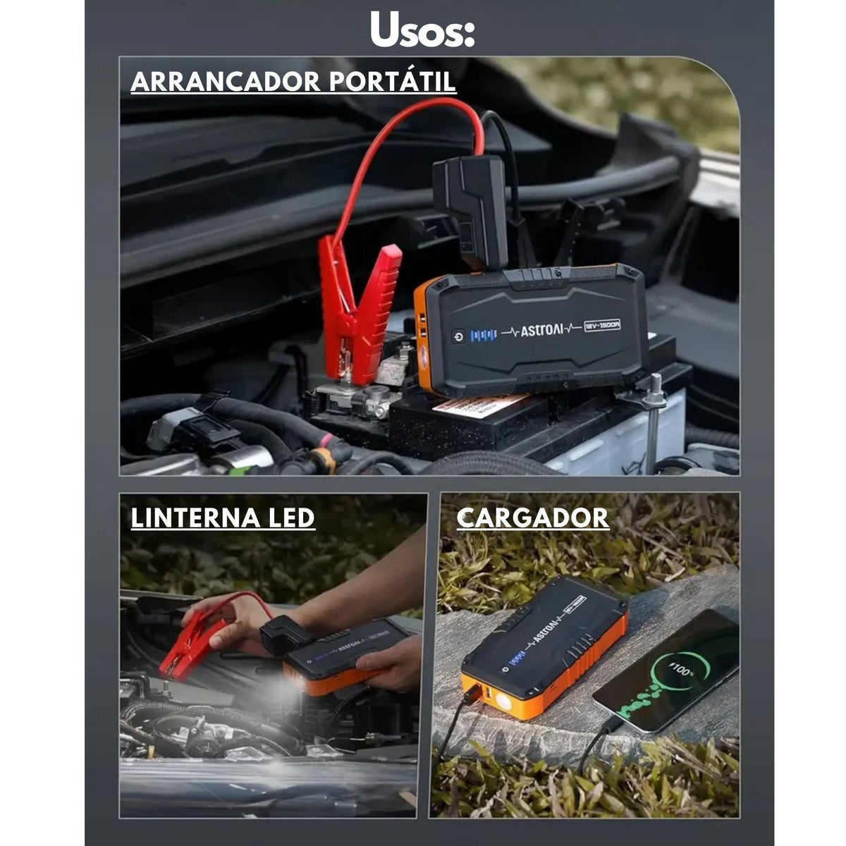 Arrancador de batería para carro - LA CASA DEL TELEFONO