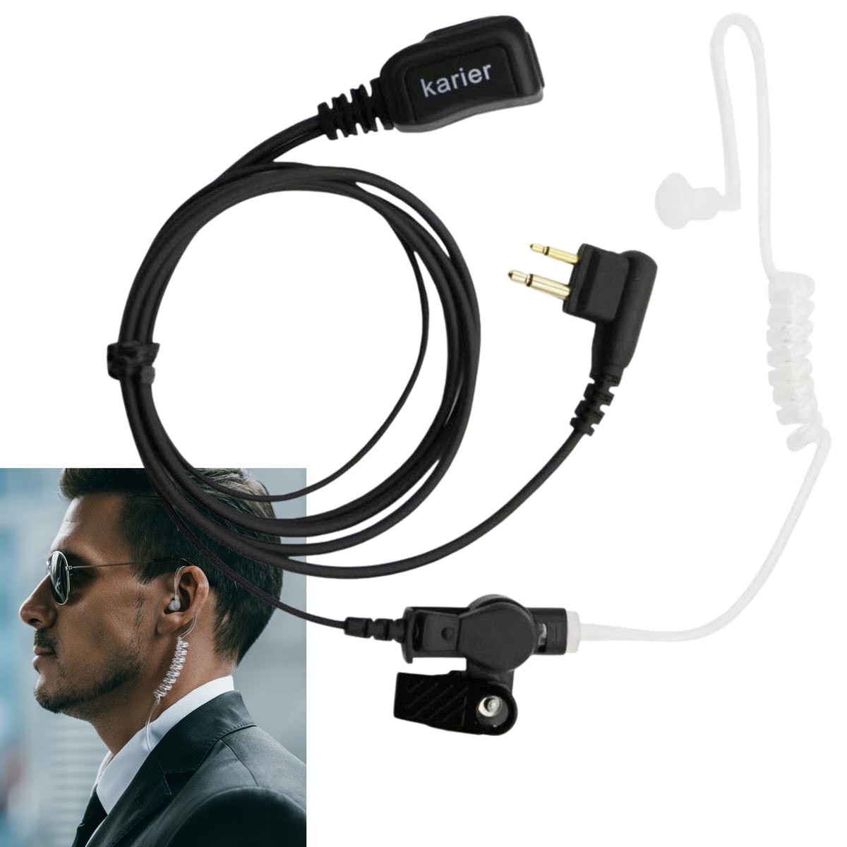 Auricular con micrófono 2 pines para radio de comunicación dos vías Motorola - LA CASA DEL TELEFONO