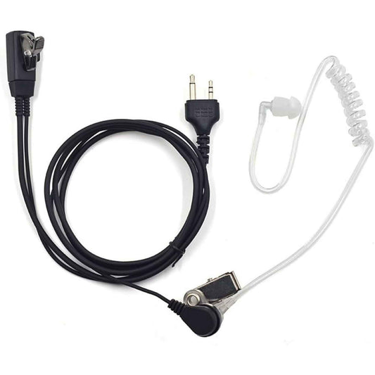 Auricular tipo diadema con micrófono PTT y conector dual de 3.5 mm para radios de dos vías compatible con Midland