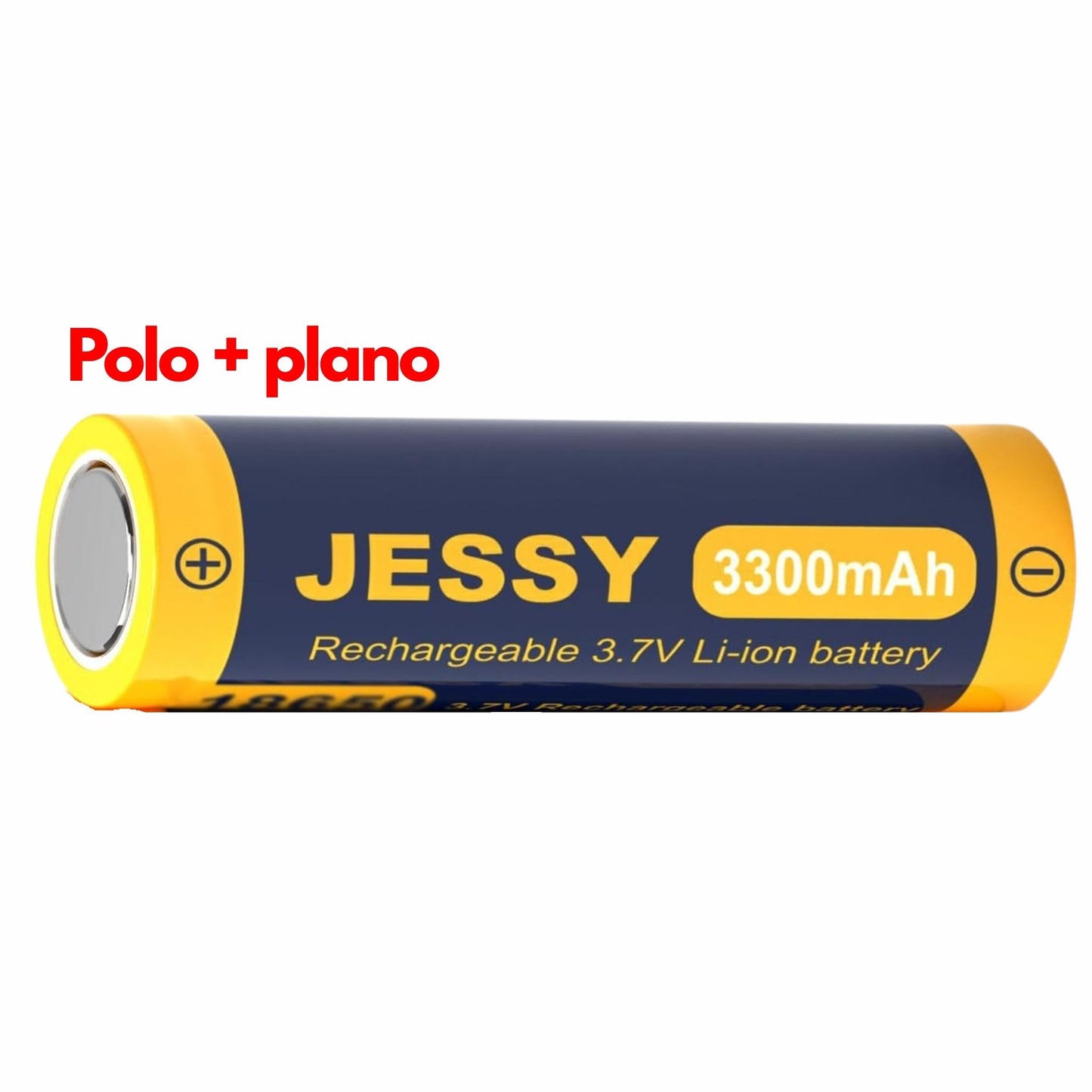 Batería recargable 18650 3300mAh 3.7V polos planos JESSY linterna LED