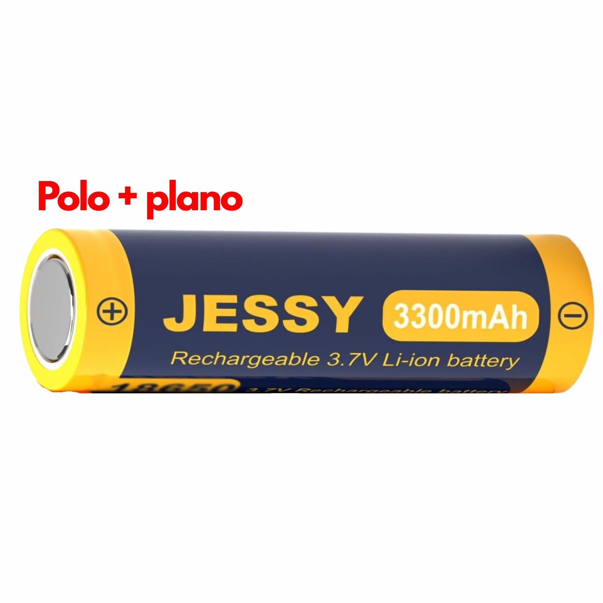 Batería recargable 18650 3300mAh 3.7V polos planos JESSY linterna LED