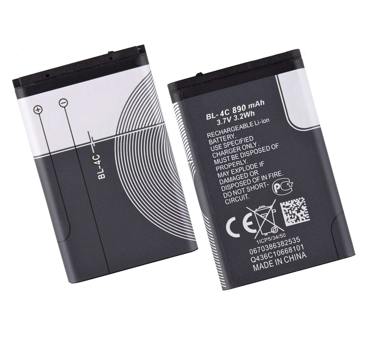 Batería de litio BL-4C de 3.7V 890mAh - LA CASA DEL TELEFONO