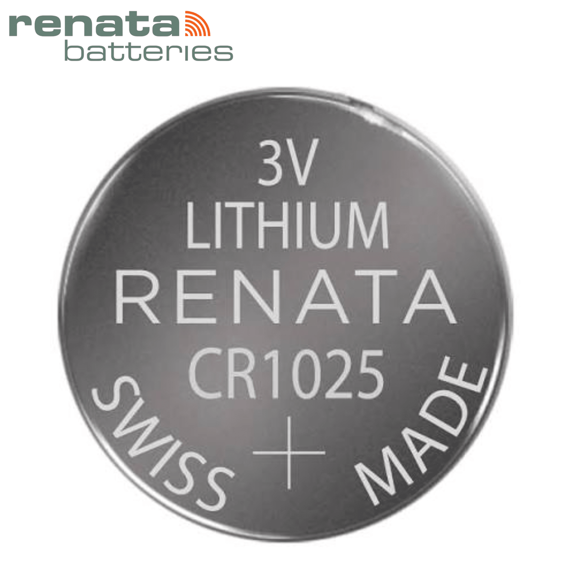 Batería de Litio CR1025 3V Tipo Botón Swiss Made Renata - LA CASA DEL TELEFONO