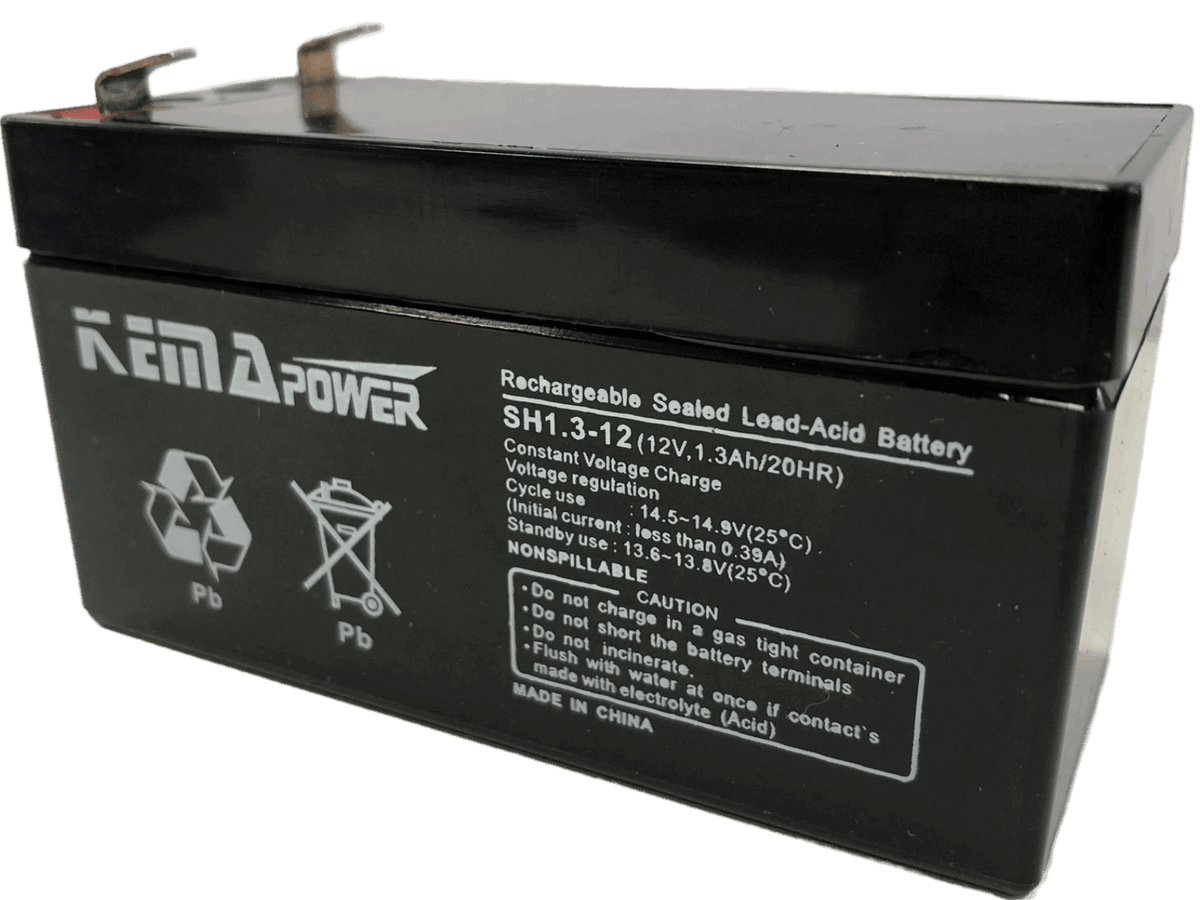 Batería sellada de ácido plomo Kema SH1.3-12 de 12V 1.3Ah - LA CASA DEL TELEFONO