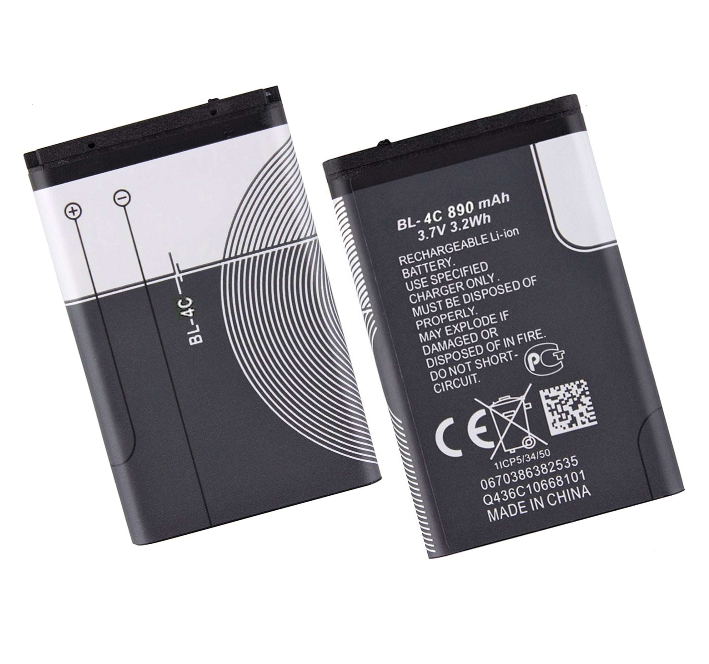 Batería de litio BL-4C de 3.7V 890mAh