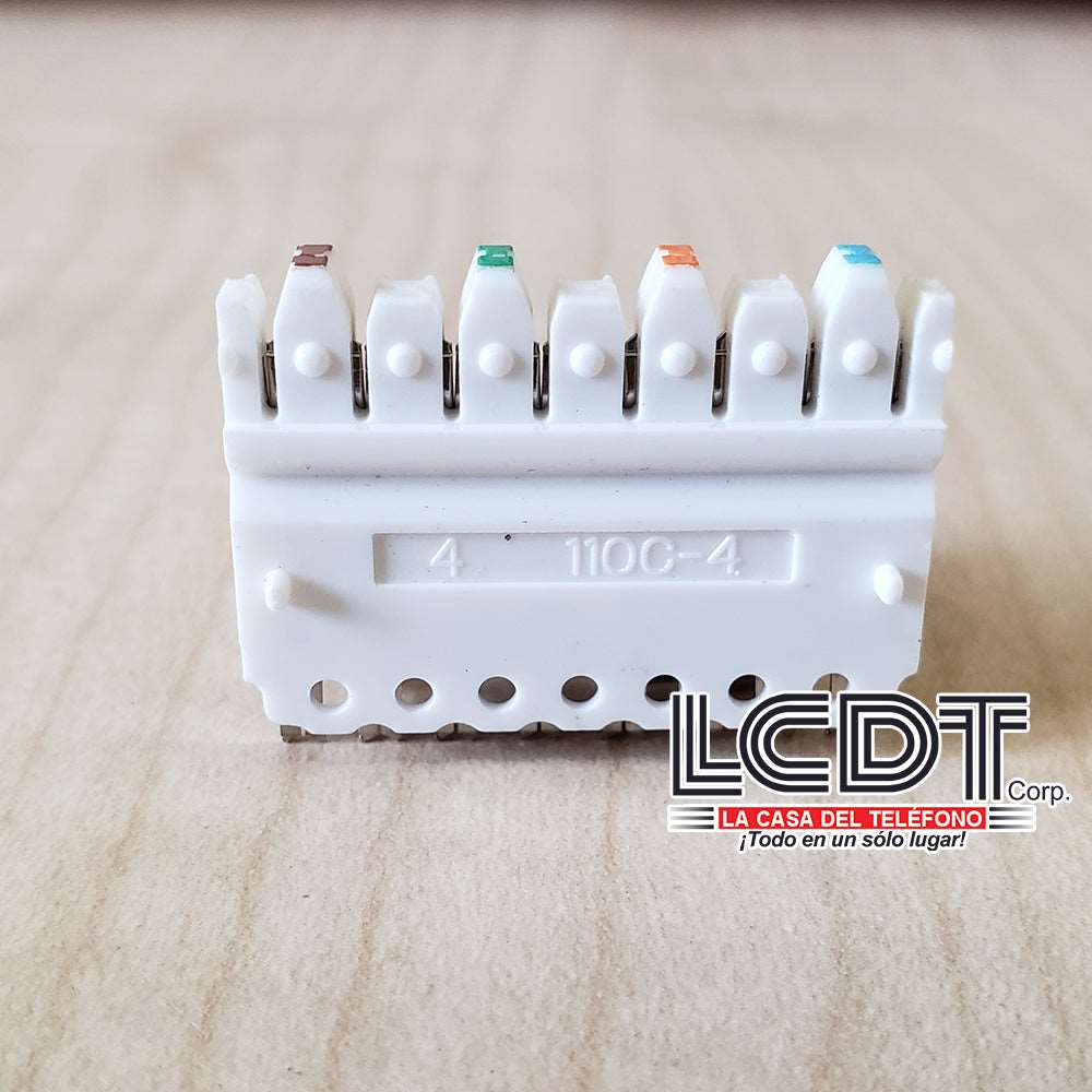 Bloque de conexión 110, 4 pares, Cat-5e – LCDT N110C4 - LA CASA DEL TELEFONO