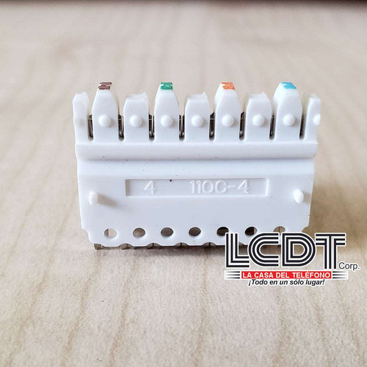 Bloque de conexión 110, 4 pares, Cat-5e – LCDT N110C4 - LA CASA DEL TELEFONO