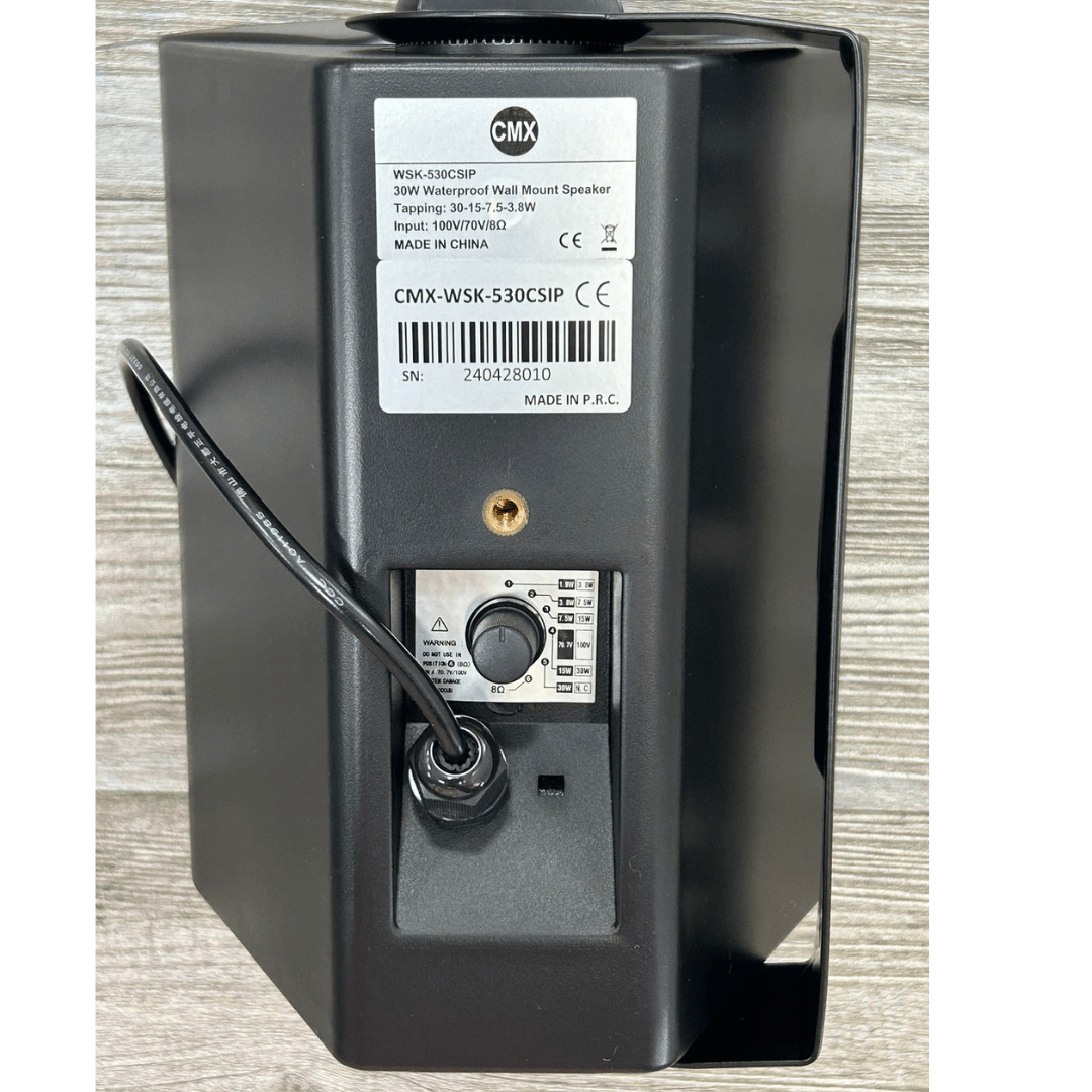 Bocina de pared weatherproof de 30W para voceo y música ambiental – CMX WSK-530CSIP - LA CASA DEL TELEFONO
