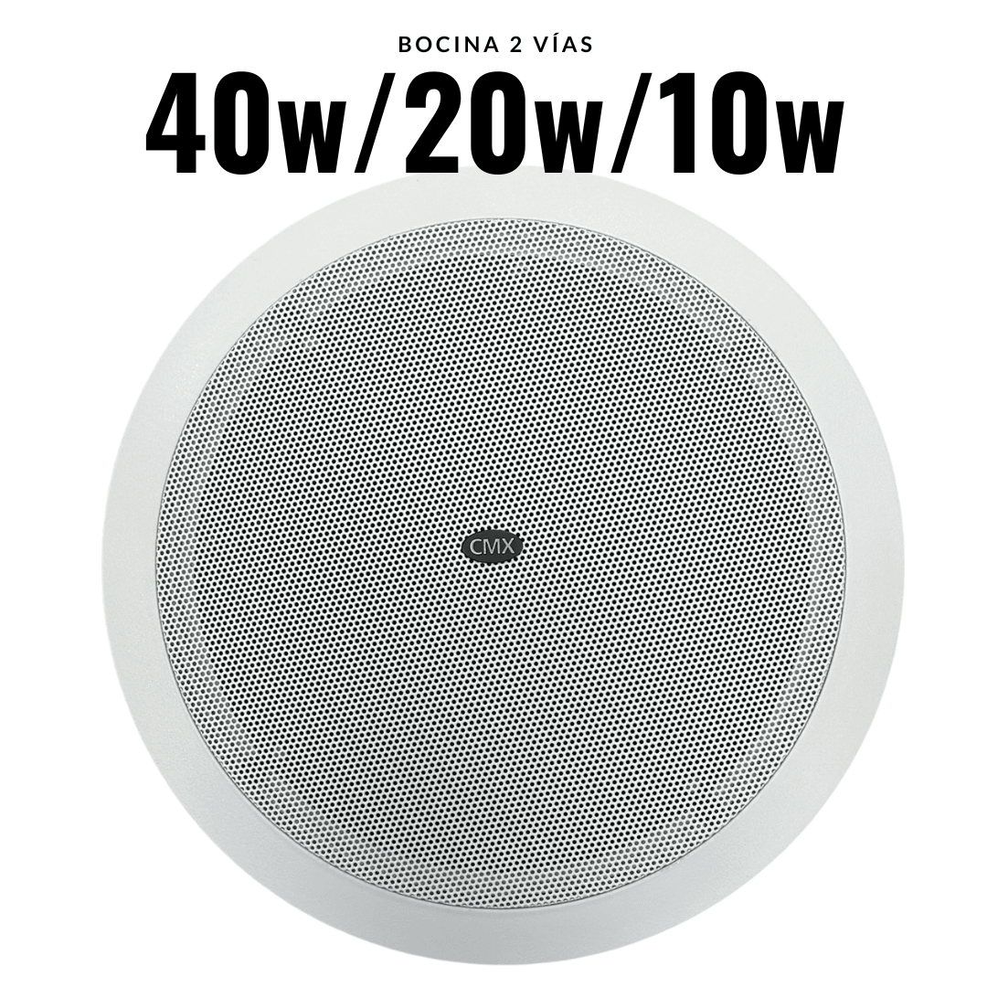 Bocina de techo 2 vías de 40W para Sistemas de música y voceo - CMX CSK-840T - LA CASA DEL TELEFONO