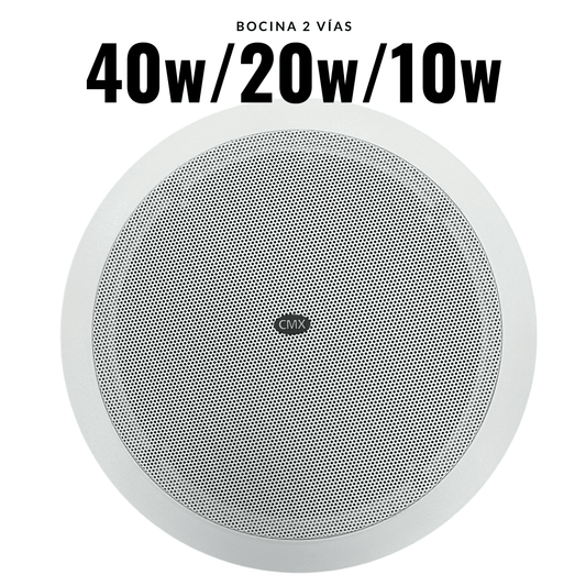 Bocina de techo 2 vías de 40W para Sistemas de música y voceo - CMX CSK-840T - LA CASA DEL TELEFONO