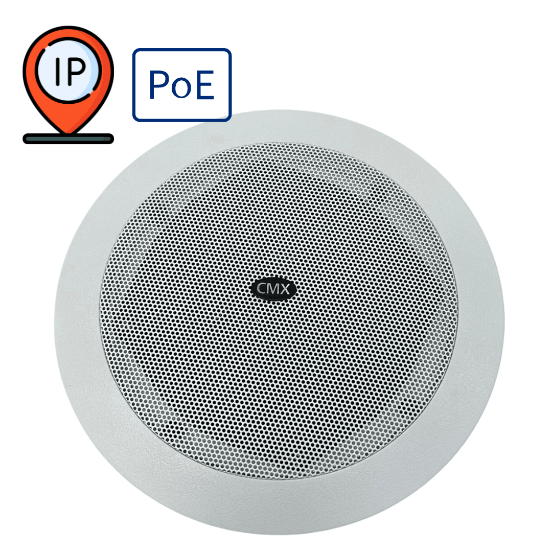 Bocina IP de techo PoE de 30W para sistemas de voceo – CMX DI-97501 - LA CASA DEL TELEFONO