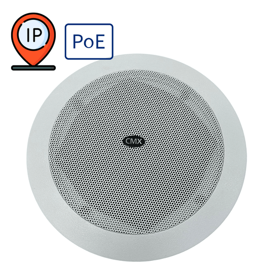 Bocina IP de techo PoE de 30W para sistemas de voceo – CMX DI-97501 - LA CASA DEL TELEFONO