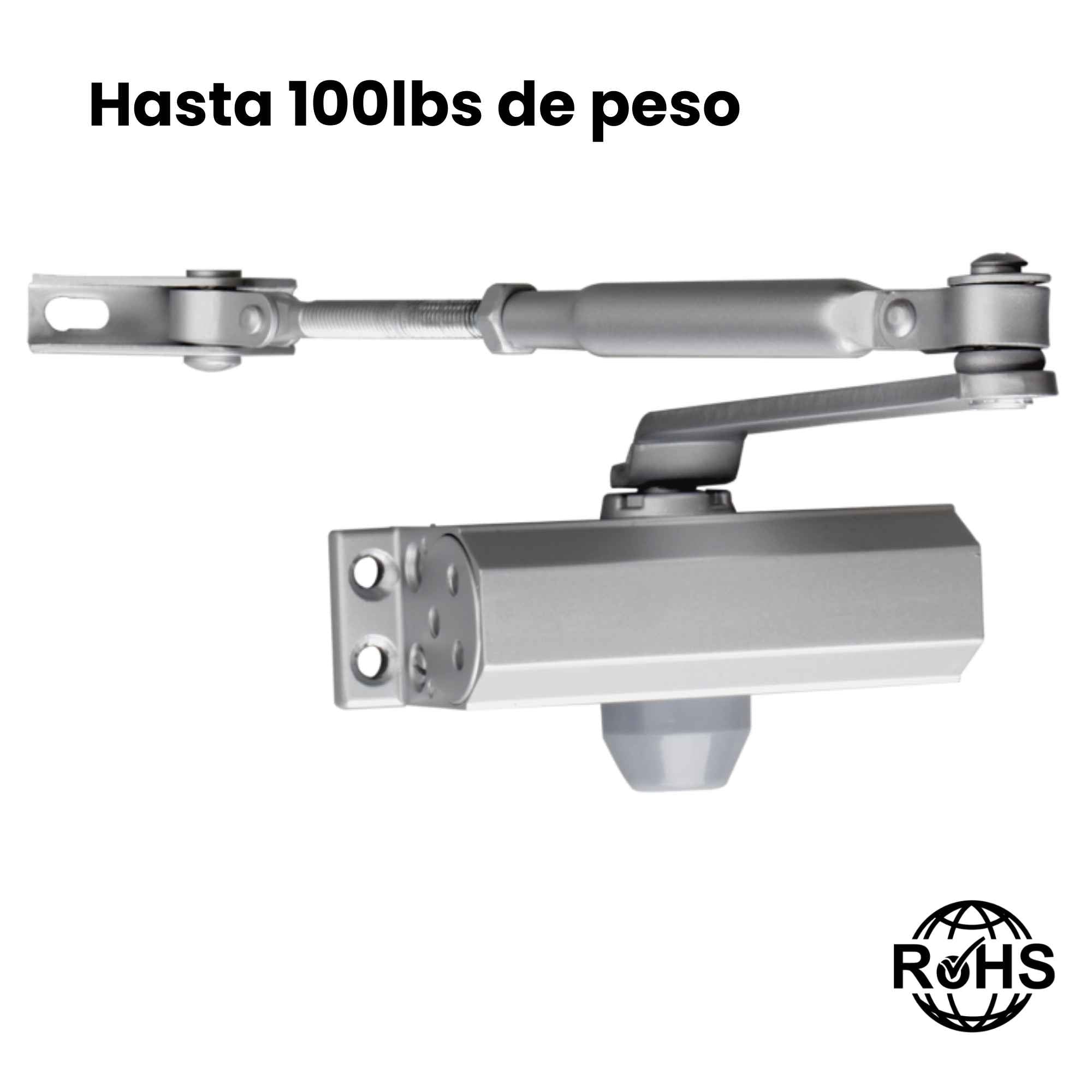 Brazo cierrapuertas hidráulico Enforcer SD-C121-S1 fuerza ajustable puertas hasta 100 libras - LA CASA DEL TELEFONO