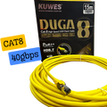Patch Cord S/FTP para redes CAT8 de 15M color amarillo Kuwes C8P-150