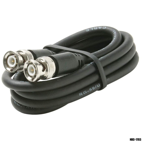 cable bnc rg59 3ft negro quest nbc-1703 conector macho a macho video cctv panama