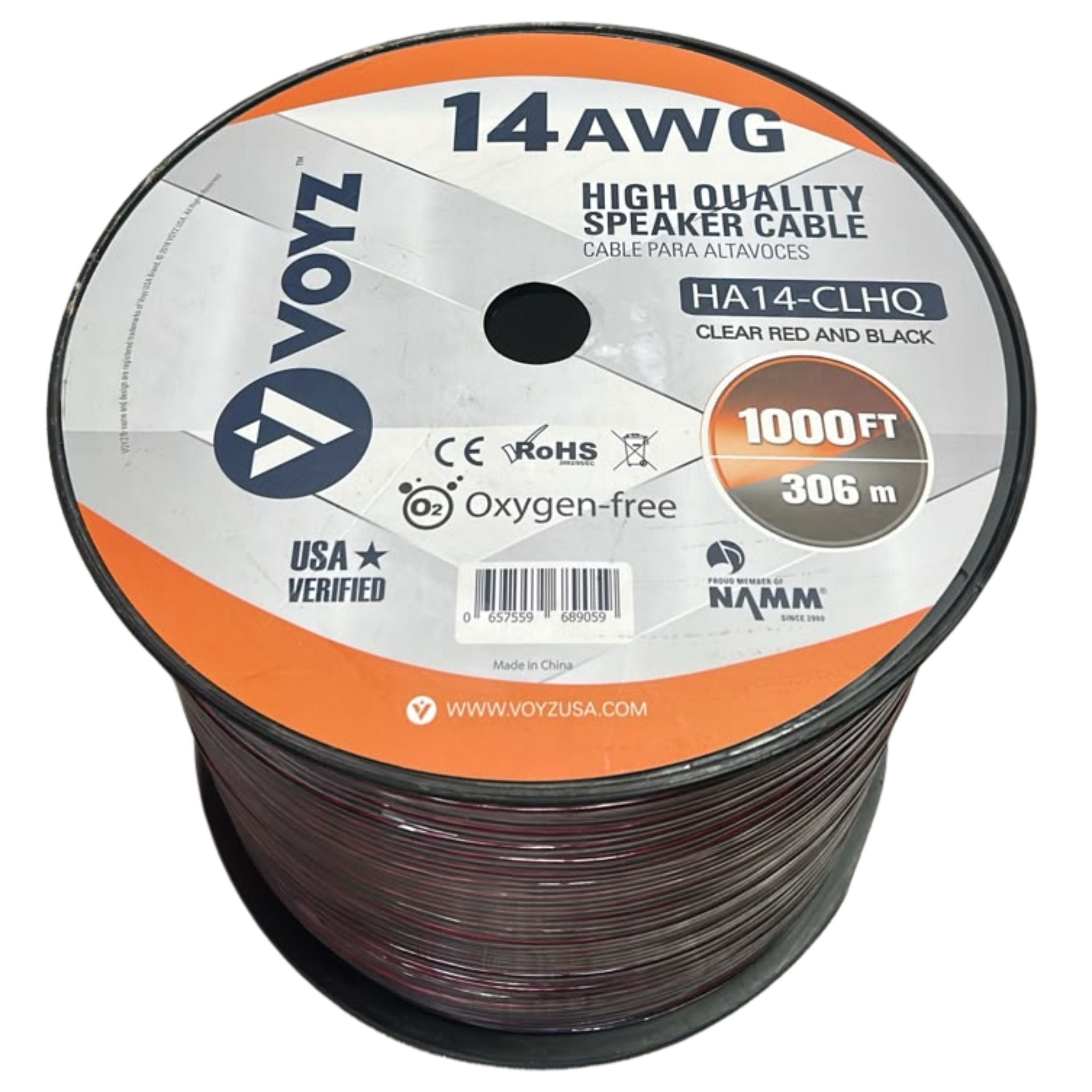 Cable para bocinas alta flexibilidad VOYZ HA14-CLHQ calibre 14 