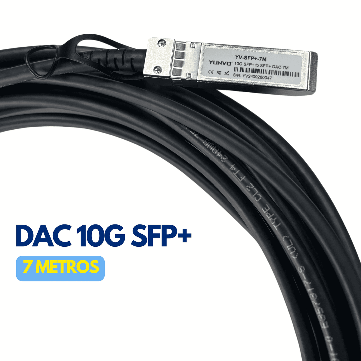 Cable DAC 10G SFP+ de 7 metros YV-SFP+-7M - LA CASA DEL TELEFONO
