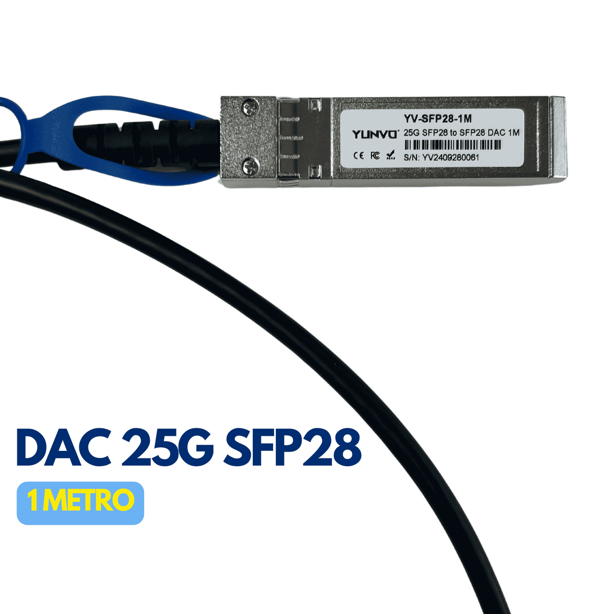 Cable DAC 25G SFP28 de 1 metro YV-SFP28-1M - LA CASA DEL TELEFONO