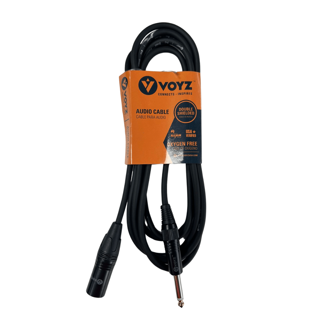 Cable de audio de 10 pies doble blindado Miyako VZ-M25-10FT - LA CASA DEL TELEFONO