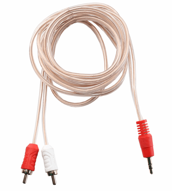 Cable de audio de 3.5mm estéreo macho a 2 RCA macho, 12 pies de largo – VZ-139 - LA CASA DEL TELEFONO