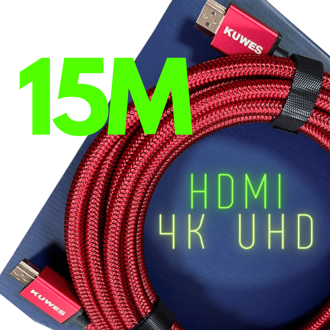 Cable HDMI ultra HD 4K de 15 Metros de longitud Kuwes HDMI-2.0-15M - LA CASA DEL TELEFONO