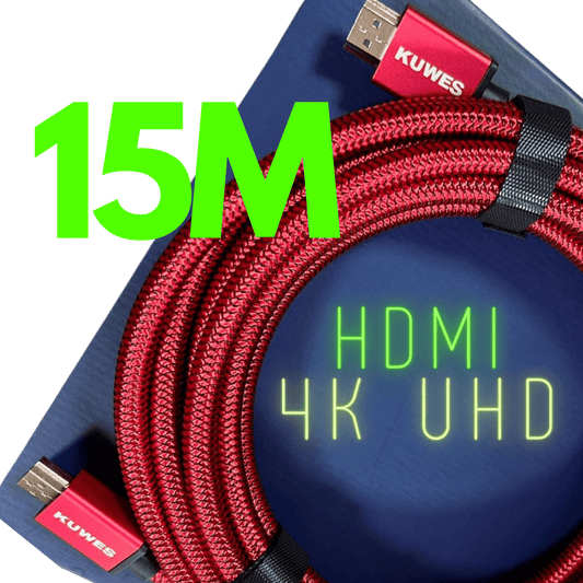 Cable HDMI ultra HD 4K de 15 Metros de longitud Kuwes HDMI-2.0-15M - LA CASA DEL TELEFONO