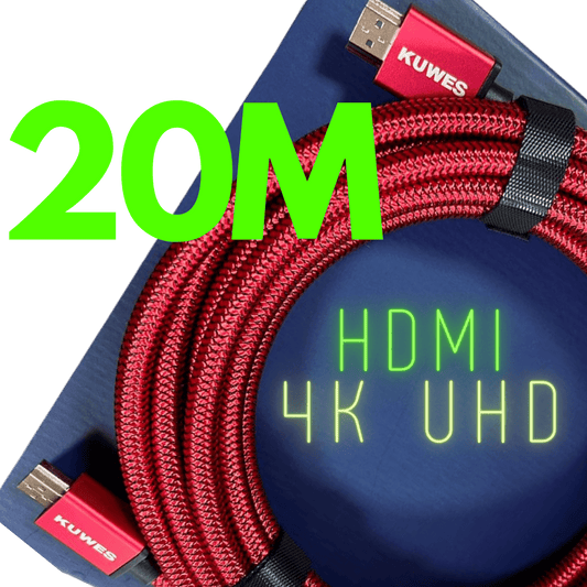 Cable HDMI ultra HD 4K de 20 Metros de longitud Kuwes HDMI-2.0-20M - LA CASA DEL TELEFONO