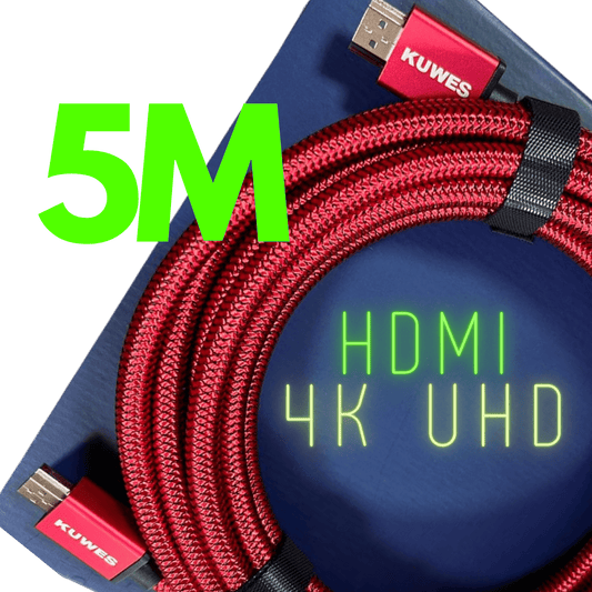 Cable HDMI ultra HD 4K de 5 Metros de longitud Kuwes HDMI-2.0-5.0M - LA CASA DEL TELEFONO