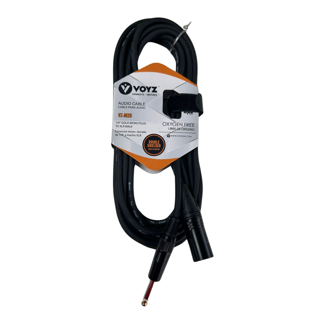 Cable de micrófono XLR a plug 1/4 MIYAKO VZ-M25 20pies
