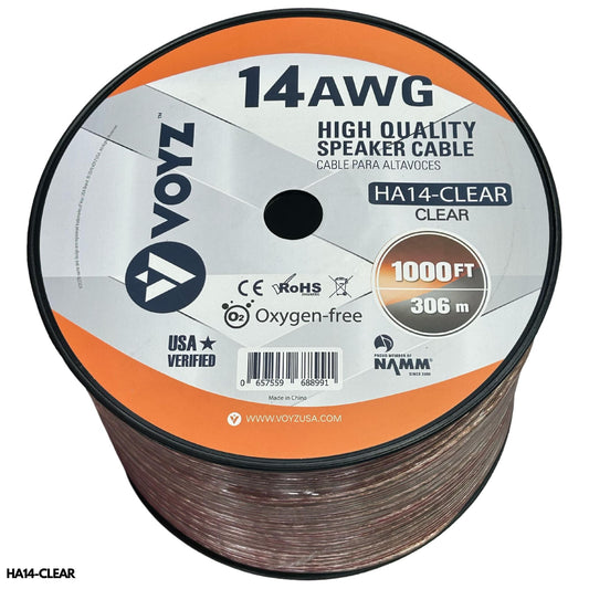 Cable para Bocinas Transparente Calibre 14 VOYZ HA14-CLEAR - LA CASA DEL TELEFONO