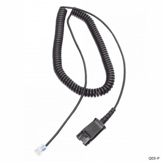 Cable QD RJ9 para Auricular Headset Fanvil HT201 HT202 | Q03 - LA CASA DEL TELEFONO