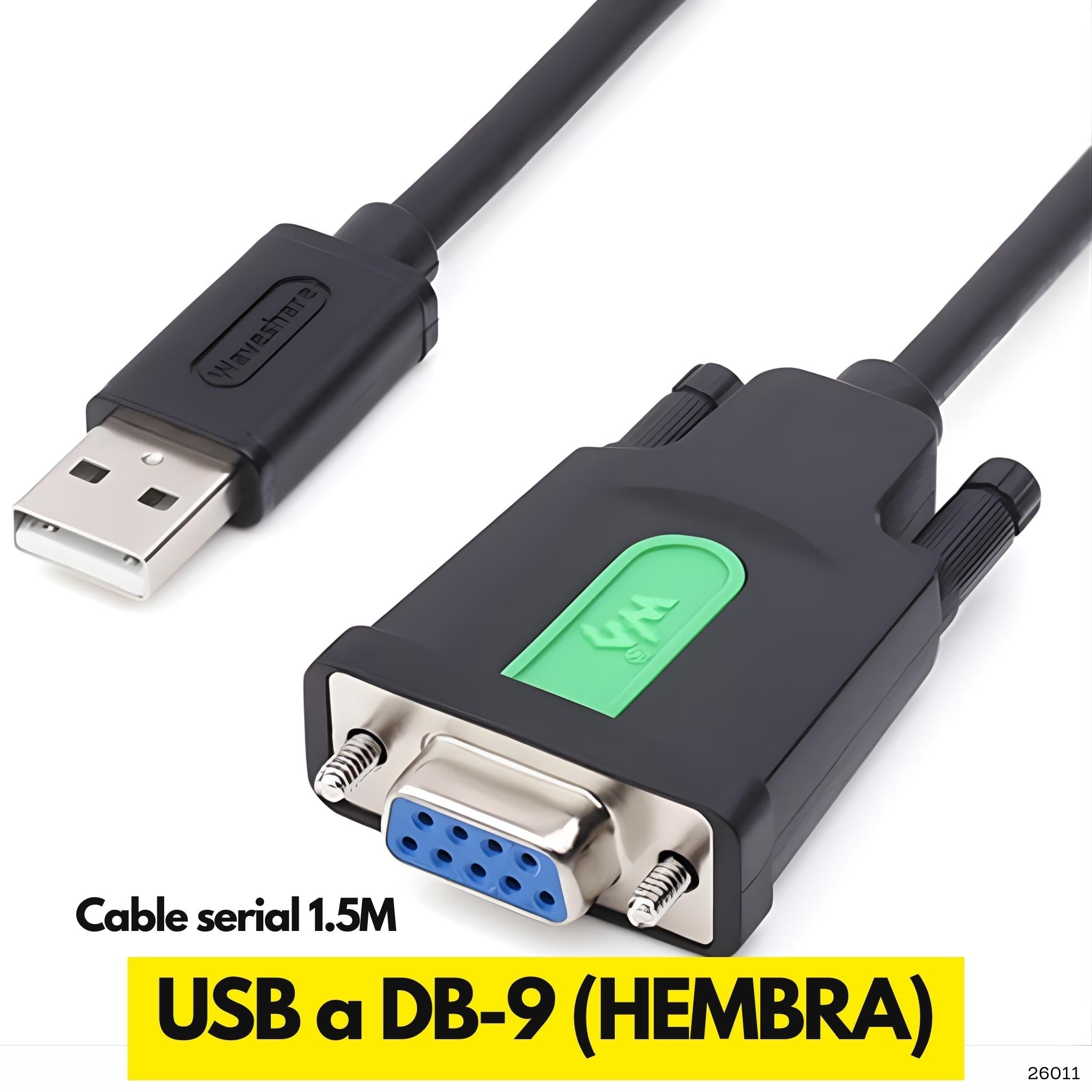 Cable USB a RS232 DB9 Hembra 1.5m - LA CASA DEL TELEFONO
