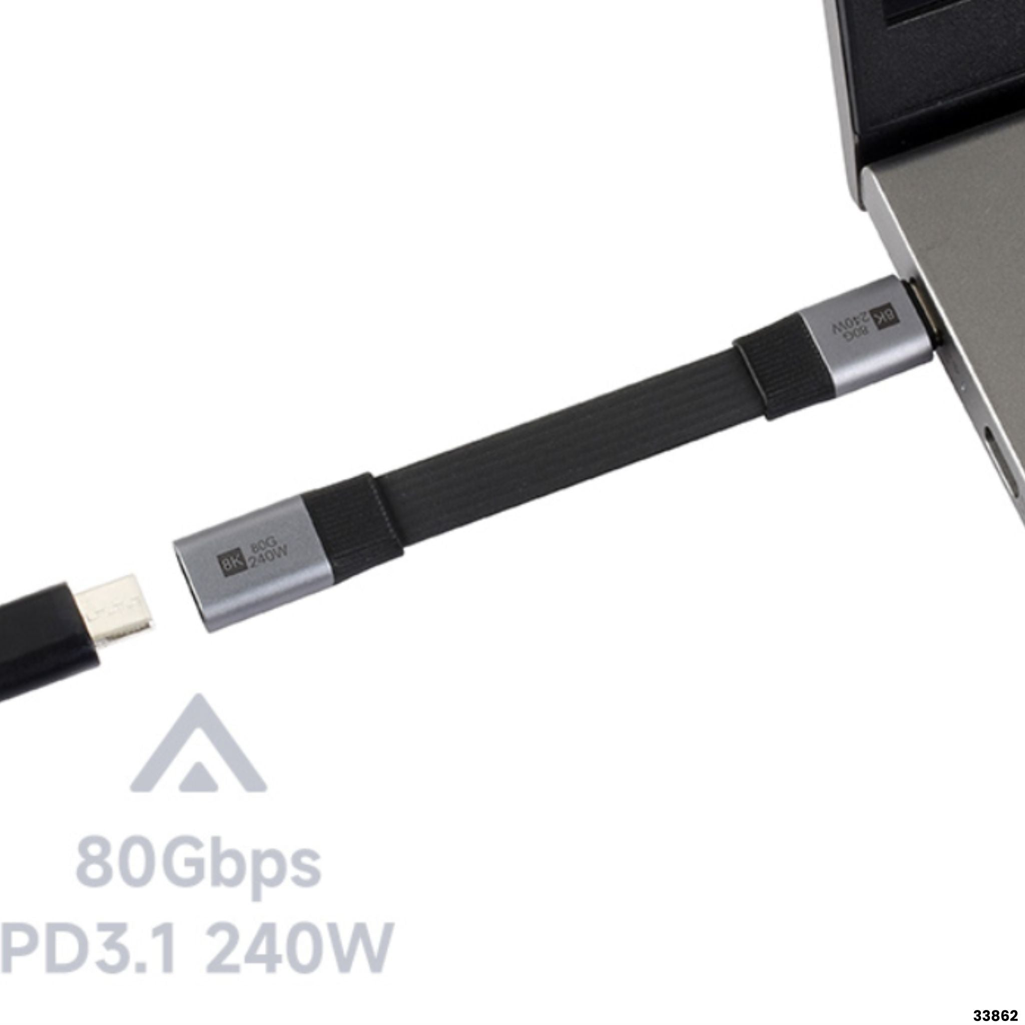 Cable extensión USB4 V2.0 80Gbps 8K 60Hz conector Tipo-C