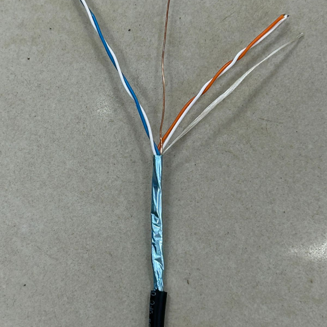 Cable 2 pares CAT3, intemperie, blindado, por pie