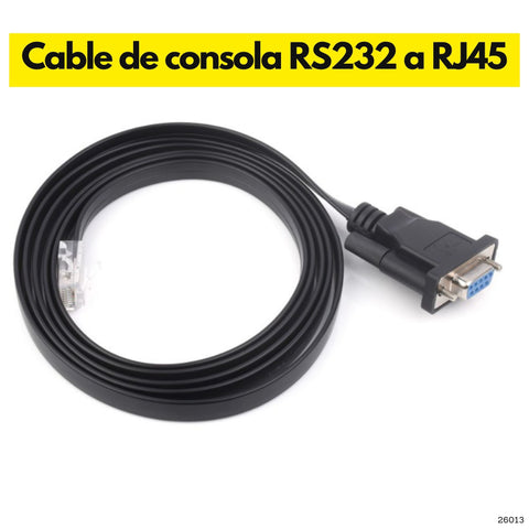 Cable RS232 a RJ45 consola DB9 hembra de 1.8 metros para equipos de red en Panamá 