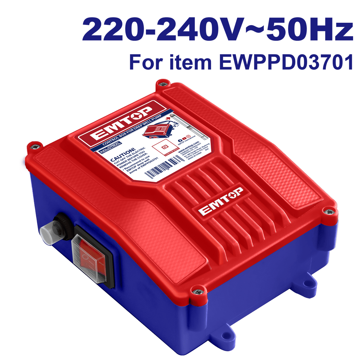 Caja de control para bomba de pozo profundo 220vac EMTOP EWSBD03701 - LA CASA DEL TELEFONO