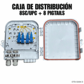 Caja de distribución de fibra óptica 8 fibras SC/UPC uso en exterior