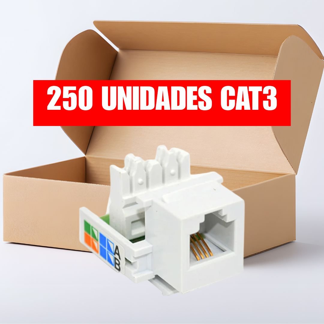 Caja de Keystone jack CAT3 para teléfono (250 unidades, color blanco) - LA CASA DEL TELEFONO