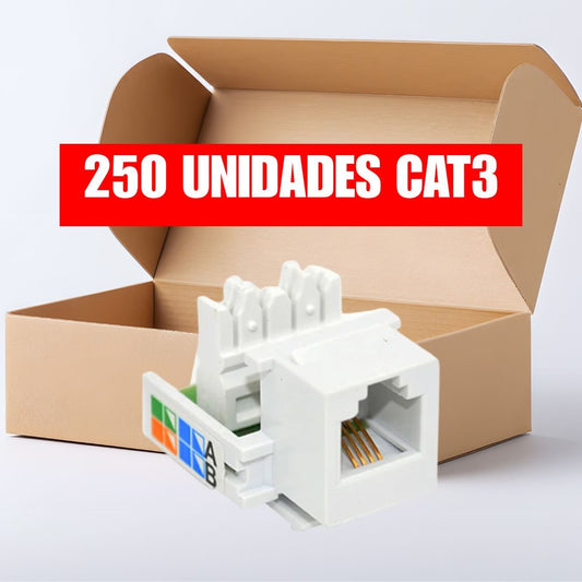 Caja de Keystone jack CAT3 para teléfono (250 unidades, color blanco) - LA CASA DEL TELEFONO