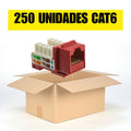 Caja de Keystone Jack Cat6 rojo (250 unidades)