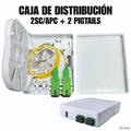 Caja de terminación óptica 2 puertos SC/APC con pigtails