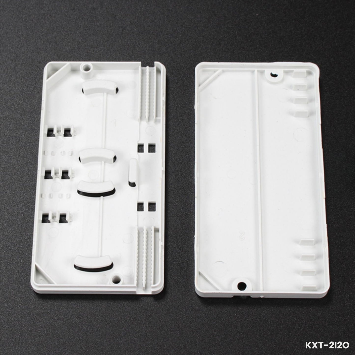 Caja protectora empalme fibra óptica FTTH 2 entradas 2 salidas KXT-2I2O bypass 