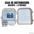 Caja de distribución de fibra óptica 8 fibras SC/UPC uso en exterior