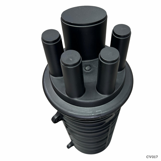 Caja de distribución vertical para 24 empalmes de fibra óptica