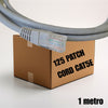 Cable de red Patch Cord UTP Cat5e de 1 metro, color gris (Caja de 125 unidades)