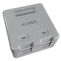 Cajilla de red de 2 puertos con obturador Kuwes AKE341-2